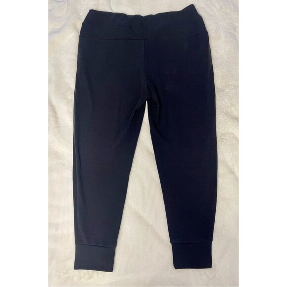 EZY Wear by CH1 Size L Black Jogger Capri Sweat Pants with Front Pockets - Picture 1 of 3